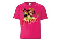 LOGOSH!RT LOGOSHIRT - Pippi Langstrumpf & Herr Nilsson - Bio T-Shirt - Kinder Pink 176