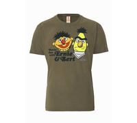 LOGOSH!RT Logoshirt® Sesamstrasse | Ernie & Bert | Havin Fun | 100% Organic Cotton | T-Shirt Print Olivgrün S