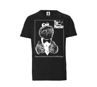 LOGOSH!RT Logoshirt® Sesamstrasse I Krümelmonster I Der Pate I The Monster I Organic T-Shirt Print Schwarz XS