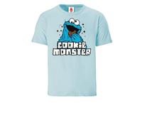 LOGOSH!RT LOGOSHIRT - Sesamstrasse - Krümelmonster "Cookie Monster" - Kinder Hellblau 152