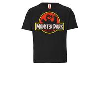 LOGOSH!RT LOGOSHIRT - Sesamstrasse - Krümelmonster - Monster Park - Bio T-Shirt Print - Kinder Schwarz 140