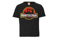 LOGOSH!RT LOGOSHIRT - Sesamstrasse - Krümelmonster - Monster Park - Bio T-Shirt Print - Kinder Schwarz 164