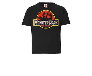 LOGOSH!RT LOGOSHIRT - Sesamstrasse - Krümelmonster - Monster Park - Bio T-Shirt Print - Kinder Schwarz 92/98