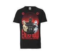 LOGOSH!RT LOGOSHIRT - Star Wars - Dart Vader - Enlist Now - Organic T-Shirt Schwarz XS