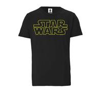 LOGOSH!RT LOGOSHIRT - Star Wars - Schriftzug - Logo - Bio - Organic T-Shirt Schwarz S