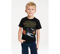 LOGOSH!RT LOGOSHIRT - Star Wars - Starfighter - Kinder - Bio T-Shirt Schwarz 104