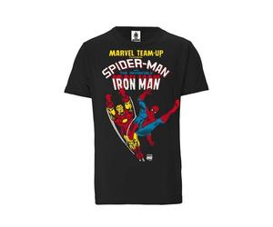 LOGOSH!RT Team Spider-Man & Iron Man - Marvel - LOGOSHIRT - 100% Organic Cotton Schwarz L