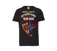 LOGOSH!RT Team Spider-Man & Iron Man - Marvel - LOGOSHIRT - 100% Organic Cotton Schwarz XL
