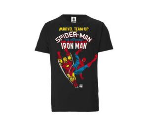 LOGOSH!RT Team Spider-Man & Iron Man - Marvel - LOGOSHIRT - 100% Organic Cotton Schwarz XS