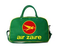 Logoshirt® Air Zaire I Logo I Weekender I 48h Reisetasche I Schultertasche I Retro-Sporttasche I Kunstleder I grün I Lizenziertes Originaldesign
