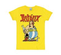 Logoshirt® Asterix der Gallier I Asterix, Obelix & Idefix I Slimfit T-Shirt Print I Damen & Herren I kurzärmlig I gelb I Lizenziertes Originaldesign I Größe XL