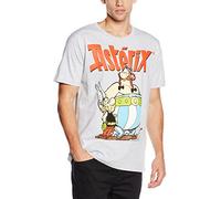 Logoshirt® Asterix der Gallier I Asterix, Obelix & Idefix I T-Shirt Print I Damen & Herren I kurzärmlig I grau-meliert I Lizenziertes Originaldesign I Größe XL