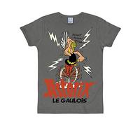 Logoshirt® Asterix le Gaulois - Zaubertrank I Slimfit T-Shirt Print I Damen & Herren I kurzärmlig I grau I Lizenziertes Originaldesign I Größe XL