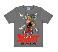Logoshirt® Asterix le Gaulois I Zaubertrank I T-Shirt Print I Kinder I Mädchen & Jungen I kurzärmlig I grau I Lizenziertes Originaldesign I Größe 104/116