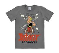 Logoshirt® Asterix der Gallier I Zaubertrank I T-Shirt Print I Damen & Herren I kurzärmlig I grau I Lizenziertes Originaldesign I Größe L