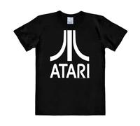 Logoshirt® Atari I Logo I T-Shirt Print I Damen & Herren I kurzärmlig I schwarz I Lizenziertes Originaldesign I Größe 3XL