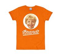 Logoshirt® Brandt Zwieback I Logo I T-Shirt Print I Damen & Herren I kurzärmlig I orange I Lizenziertes Originaldesign I Größe M