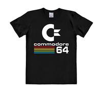 Logoshirt® Commodore 64 I C64 I Logo I T-Shirt Print I Damen & Herren I kurzärmlig I schwarz I Lizenziertes Originaldesign I Größe 3XL
