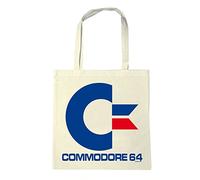 Logoshirt® Commodore I C64 I Logo I wiederverwendbare Tasche I Stofftasche I Baumwolltasche I bedruckt I 100% Baumwolle I mit langen Tragegriffen I natur I lizenziertes Originaldesign