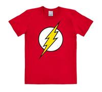 Logoshirt® DC Comics I Flash I T-Shirt Print I Damen & Herren I kurzärmlig I rot I Lizenziertes Originaldesign I Größe XS