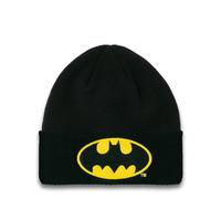 Logoshirt®️ DC Comics I Batman I Logo I Kinder Beanie I Strick-Mütze I Winter I Mädchen & Jungen I Bestickt I schwarz I Lizenziertes Originaldesign