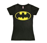 Logoshirt® DC Comics I Batman I Logo I T-Shirt Print I Damen I kurzärmlig I schwarz I Lizenziertes Originaldesign I Größe S
