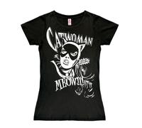 T-Shirt LOGOSHIRT "Catwoman" Gr. M, schwarz-weiß (schwarz, weiß) Damen Shirts (88202240-M) schwarz, weiß