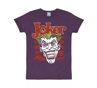 Logoshirt® DC I Batman I Superschurke I Joker I Slimfit T-Shirt Print I Damen & Herren I kurzärmlig I violett I Lizenziertes Originaldesign I Größe L
