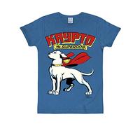 Logoshirt® DC I Superman I Krypto The Superdog | T-Shirt Print | Damen & Herren | kurzärmlig | blau | Lizenziertes Originaldesign | Größe M