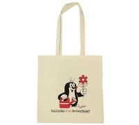 Logoshirt® Der kleine Maulwurf I Gärtner I wiederverwendbare Tasche I Stofftasche I Baumwolltasche I bedruckt I 100% Baumwolle I mit langen Tragegriffen I natur I Lizenziertes Originaldesign