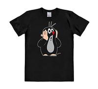 Logoshirt Herren T-Shirt Der kleine Maulwurf – lizenziertes Originaldesign kurzärmlig schwarz S