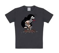 T-Shirt LOGOSHIRT "Der kleine Maulwurf" Gr. 92, blau (blau, grau) Mädchen Shirts (16504414-92) blau, grau