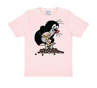 Logoshirt® TV I Der kleine Maulwurf I Hügel I T-Shirt Print I Kinder I Mädchen & Jungen I kurzärmlig I Hellrosa I Lizenziertes Originaldesign I Größe 158/164