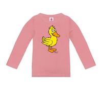 Logoshirt®️ Die Sendung mit der Maus I Ente I Bio T-Shirt Print I Kinder I Mädchen & Jungen I kurzärmlig I rosa I Lizenziertes Originaldesign I Größe 104