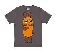 Logoshirt® TV I Die Sendung mit der Maus I Maus I T-Shirt Print I Mädchen & Jungen I kurzärmlig I grau I Lizenziertes Originaldesign I Größe 140/152, 10-12 Jahre