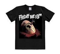 Logoshirt® Freitag der 13 I Jason Maske I Friday The 13 I T-Shirt Print I Damen & Herren I kurzärmlig I schwarz I Lizenziertes Originaldesign I Größe XS