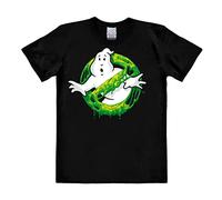 Logoshirt® Ghostbusters I Keine Geister I Slime Logo I T-Shirt Print I Damen & Herren I kurzärmlig I schwarz I Lizenziertes Originaldesign I Größe S