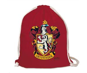 Logoshirt® Harry Potter Gryffindor Logo Stoffbeutel Kordelzug | Offiziell lizenziertes Harry Potter-Merch, Gryffindor-Wappen, bedruckt, 100% Baumwolle, ideal für Sport und Freizeit