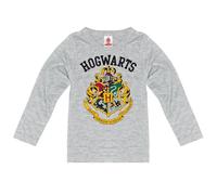 LOGOSHIRT Print-Shirt Hogwarts, mit detailliertem Print 140 grau Jungen Langarm Shirts Jungenkleidung 140 grau