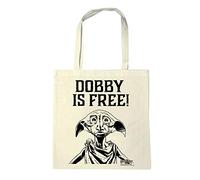 Logoshirt® Harry Potter I Dobby Is Free I wiederverwendbare Tasche I Stofftasche I Baumwolltasche I bedruckt I 100% Baumwolle I mit langen Tragegriffen I natur I lizenziertes Originaldesign