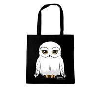 Logoshirt® Harry Potter I Eule I Hedwig I wiederverwendbare Tasche I Stofftasche I Baumwolltasche I bedruckt I 100% Baumwolle I mit langen Tragegriffen I schwarz I lizenziertes Originaldesign