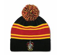 Logoshirt®️ Harry Potter I Gryffindor I Logo I Bommelmütze I Winter I Damen & Herren I gestrickt I Bestickt I schwarz/rot/gelb I Lizenziertes Originaldesign