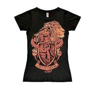 T-Shirt LOGOSHIRT "Gryffindor", Damen, Gr. L, schwarz, 100% Baumwolle, bedruckt, casual, normal, Rundhals, Kurzarm, Shirts, mit hochwertigem Siebdruck (68137355-L) schwarz
