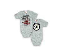 Logoshirt® Harry Potter I Hogwarts Express I Baby Body Print I 2er-Set I Kurzarm I Kleinkind I Mädchen & Jungen I grau I Lizenziertes Originaldesign I Größe 86/92