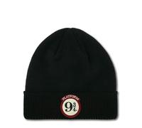 Logoshirt®️ Harry Potter I Hogwarts Express I Gleis 9 3/4 I Logo I Beanie I Strick-Mütze I Winter I Damen & Herren I Bestickt I schwarz I Lizenziertes Originaldesign