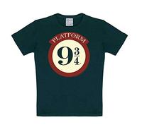 Logoshirt® Harry Potter I Hogwarts Express I Gleis 9 3/4 I T-Shirt Print I Kinder I Mädchen & Jungen I kurzärmlig I schwarz I Lizenziertes Originaldesign I Größe 122/128