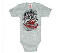 Logoshirt® Harry Potter I Hogwarts Express I Zug I Baby Body Print I Kurzarm I Kleinkind I Mädchen & Jungen I grau I Lizenziertes Originaldesign I Größe 86/92
