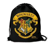 Logoshirt® Harry Potter I Hogwarts I Logo I Stoffbeutel I bedruckt I schwarz I AZO-free I stabiler Kordelzug I Lizenziertes Design