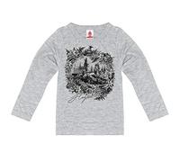 Langarmshirt LOGOSHIRT "Harry Potter - Hogwarts Schloss" Gr. 140, grau (grau, meliert) Jungen Shirts (55280229-140) grau, meliert