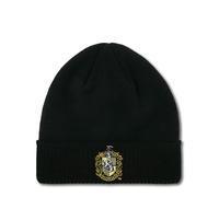 Logoshirt®️ Harry Potter I Hufflepuff I Logo I Beanie I Strick-Mütze I Winter I Damen & Herren I Bestickt I schwarz I Lizenziertes Originaldesign